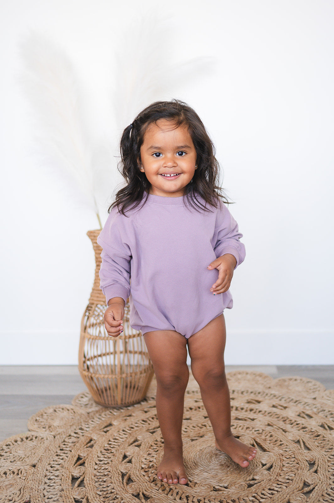 Oversized Cozy Romper - Lavender