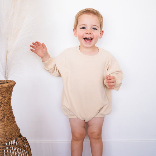 Oversized Cozy Romper - Beige