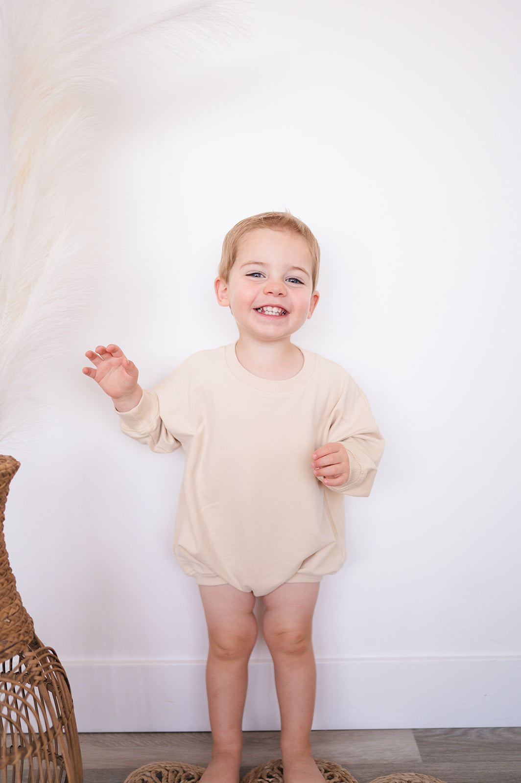 Oversized Cozy Romper - Vanilla