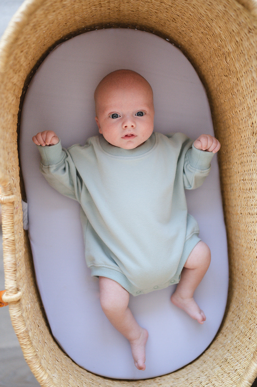 Oversized Cozy Romper - Mint Blue
