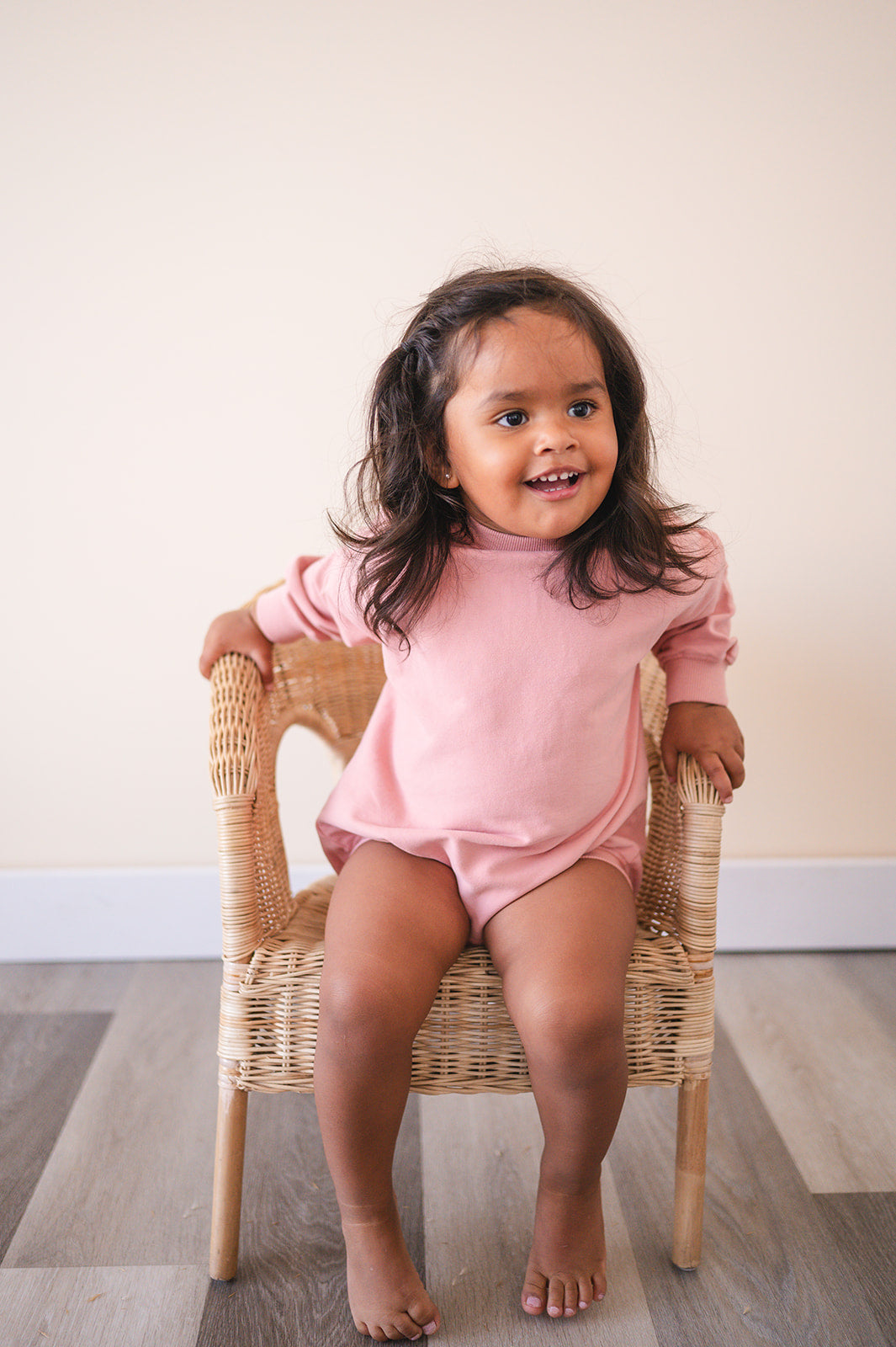 Oversized Cozy Romper - Pink Rose