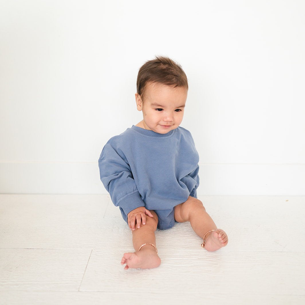 Oversized Cozy Romper - Dreamy Blue