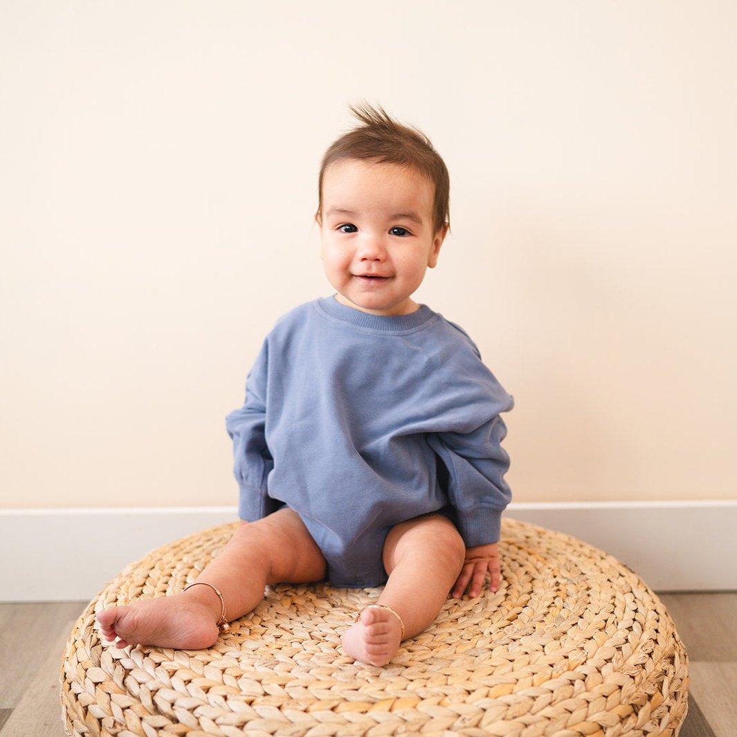 Oversized Cozy Romper - Dreamy Blue