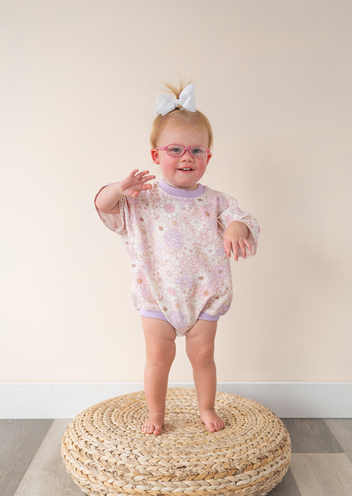 Oversized T-shirt Bubble Romper- Wildflower Whisper