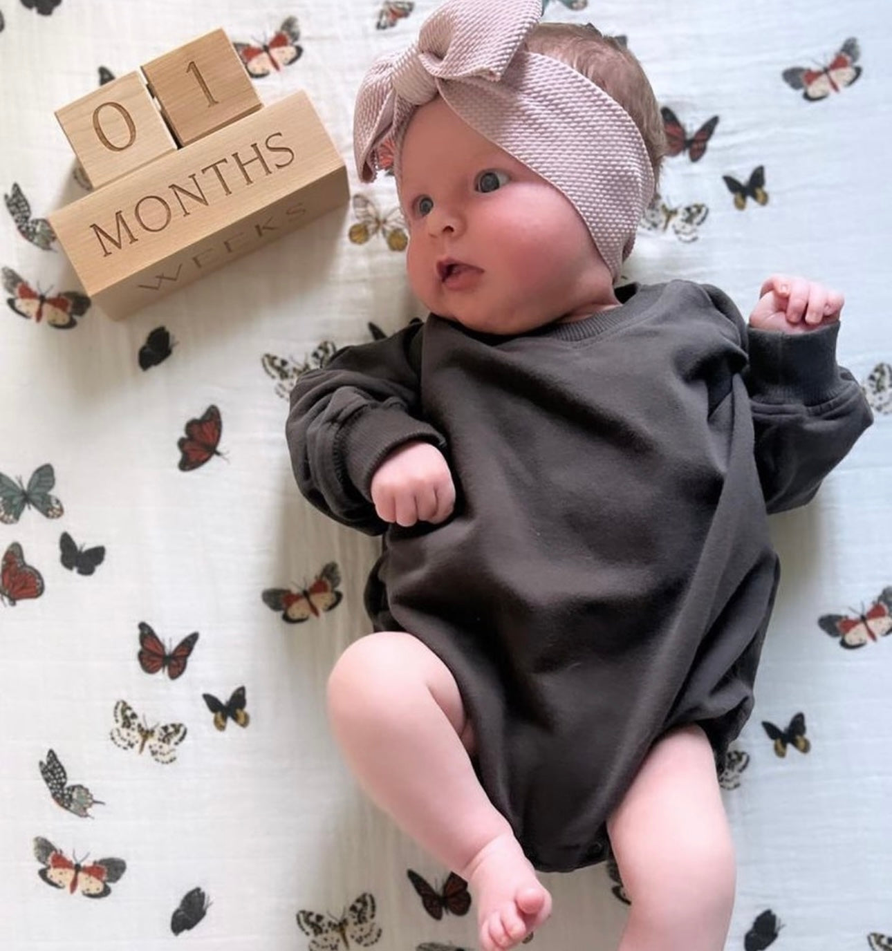 Oversized Cozy Romper - Faded Black
