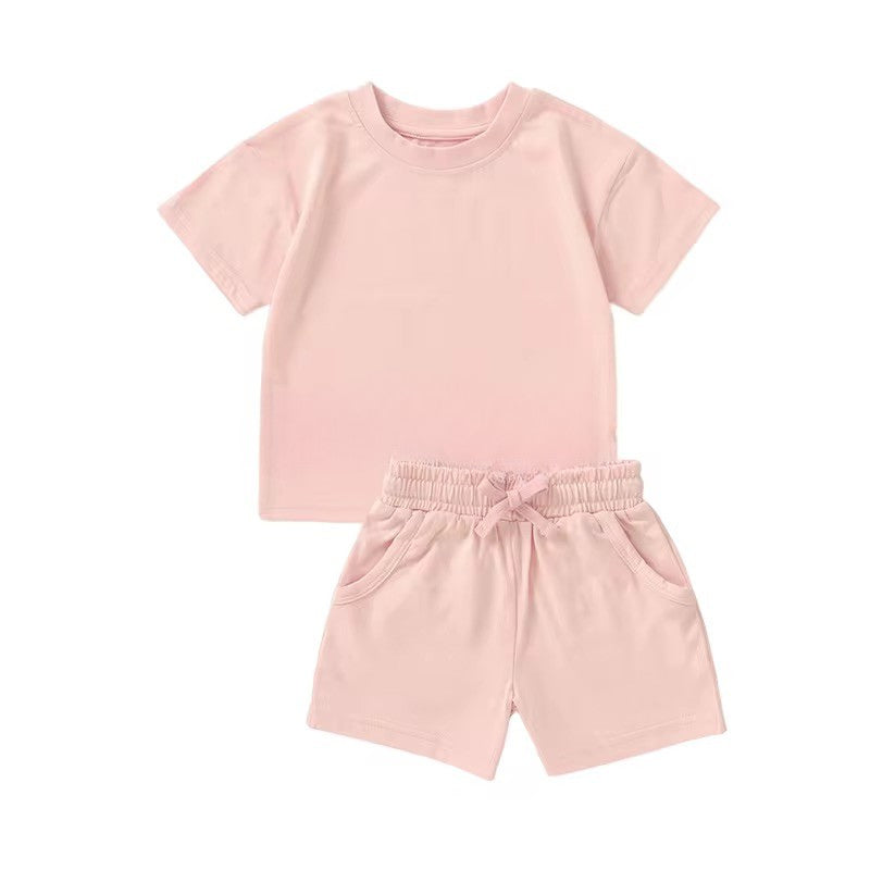 Organic Cotton 2 Piece Set- Peony Pink