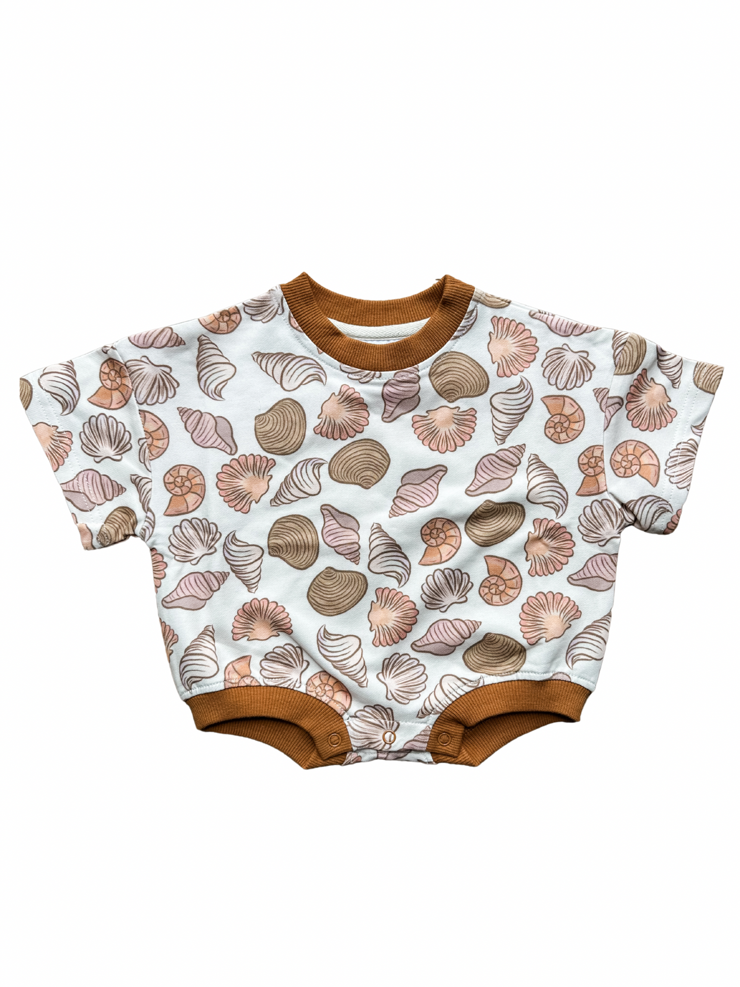 Oversized T-shirt Bubble Romper- Shoreline Shell