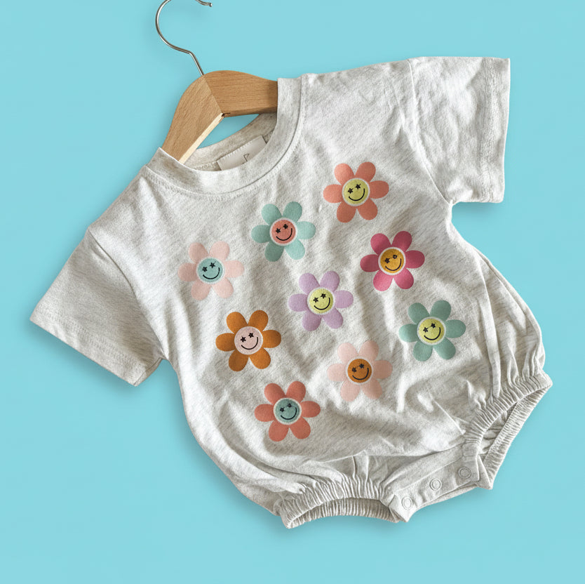 Happy Daisies T-shirt Bubble Romper