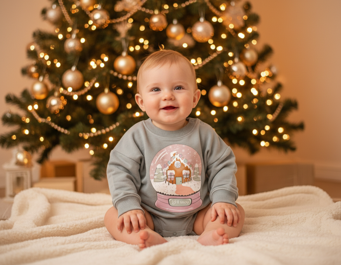 Snow Globe Oversized Cozy Romper