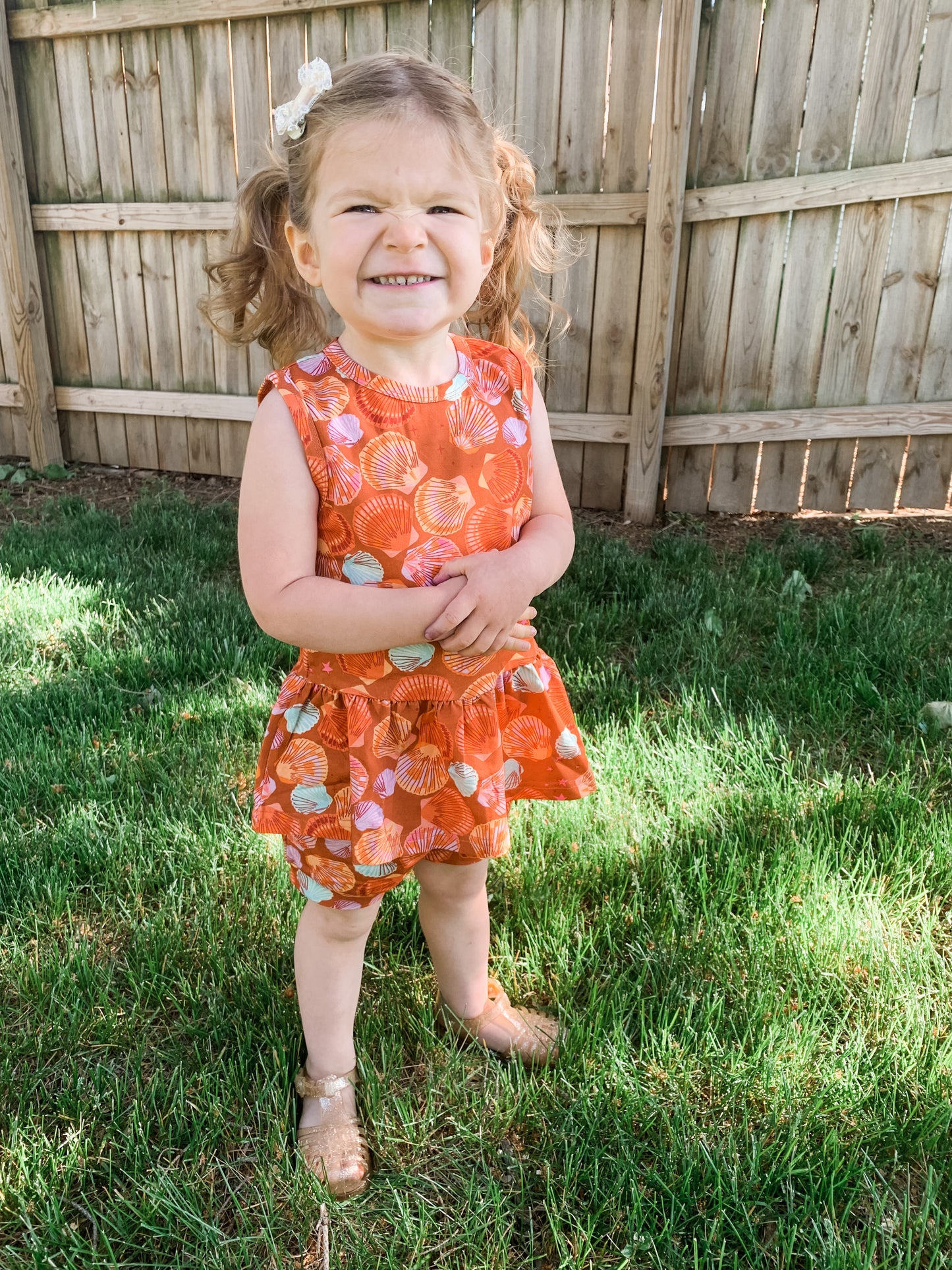 Peplum Tank & Shorties - Boho Sea Shell