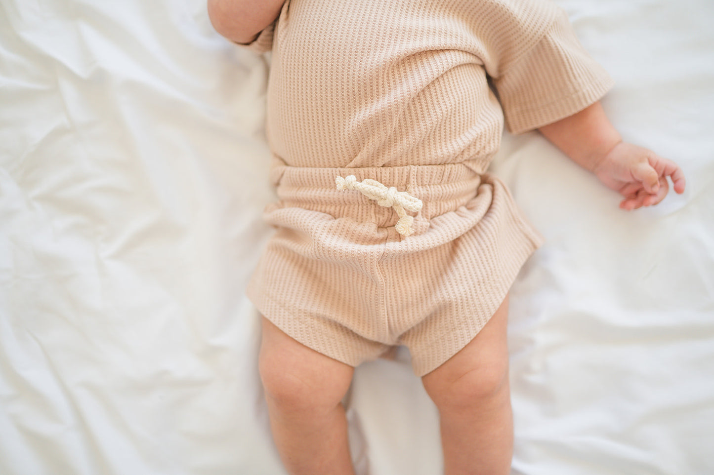 Waffle Knit Set- Beige