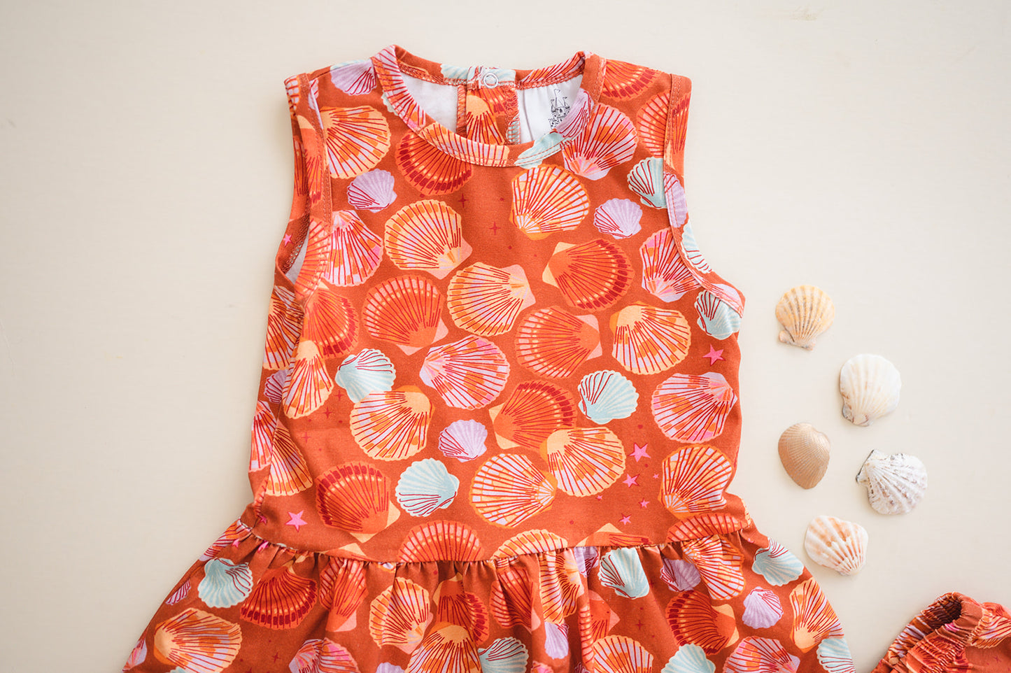 Peplum Tank & Shorties - Boho Sea Shell