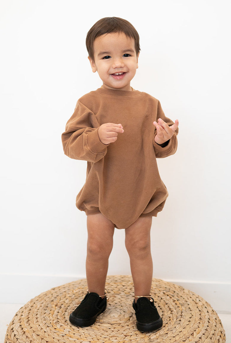 Oversized Cozy Romper - Cocoa