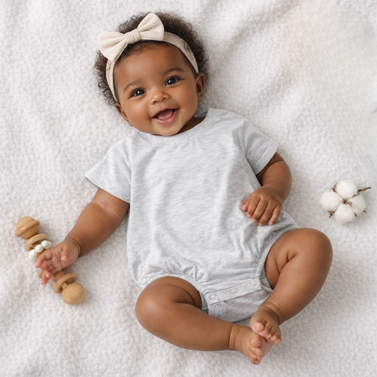 Oatmeal T-shirt Bubble Romper