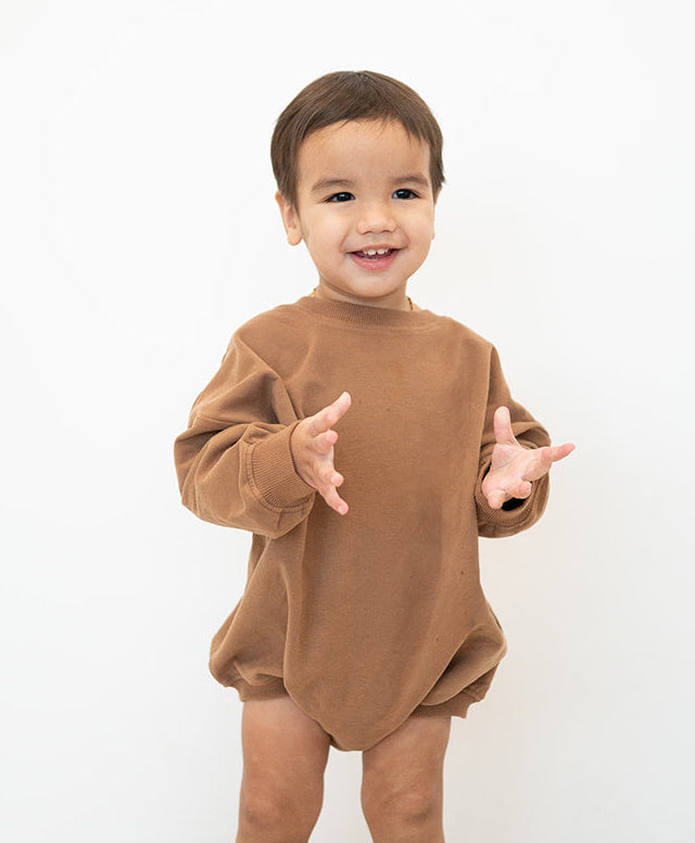 Oversized Cozy Romper - Cocoa