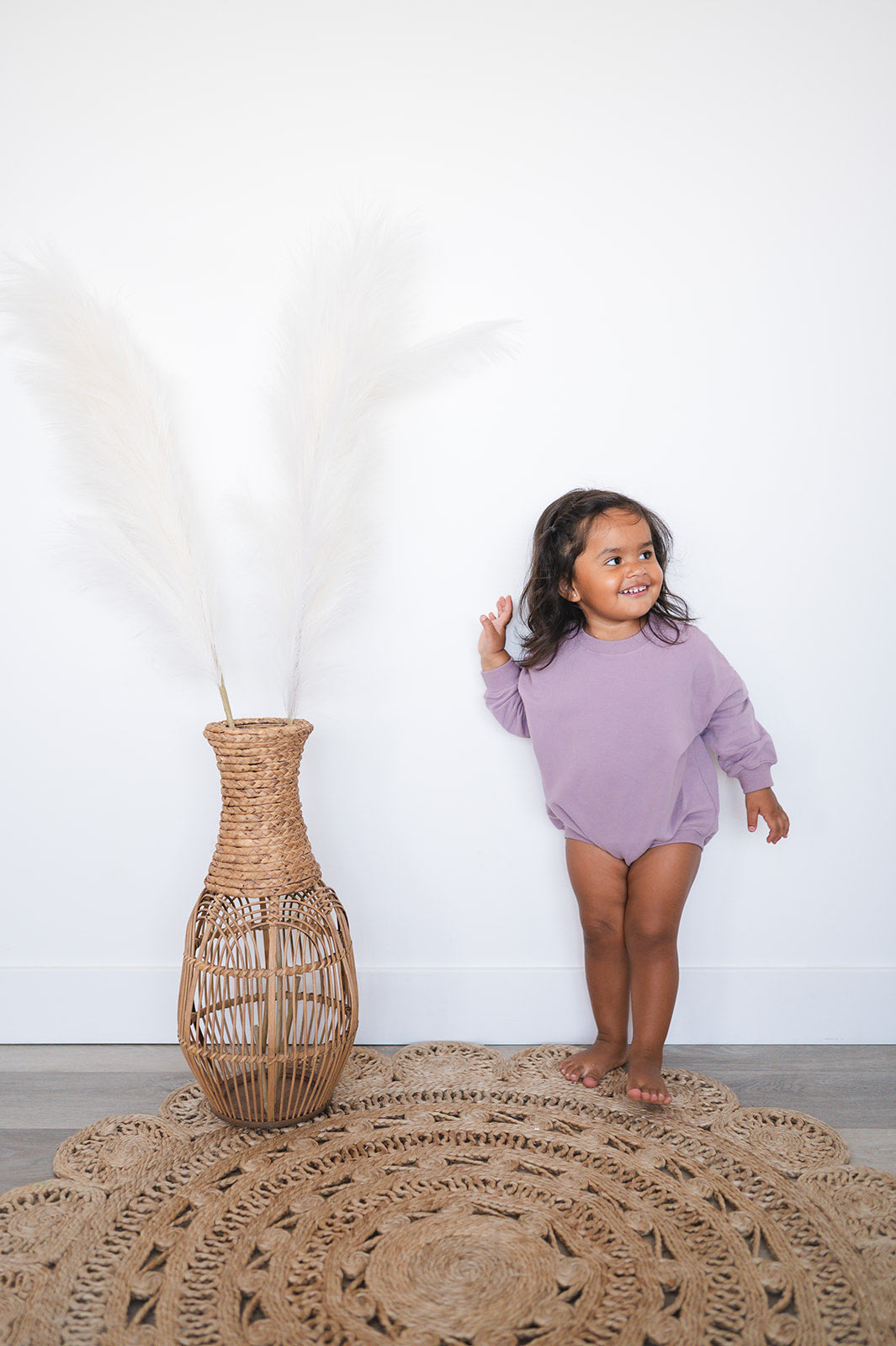 Oversized Cozy Romper - Lavender