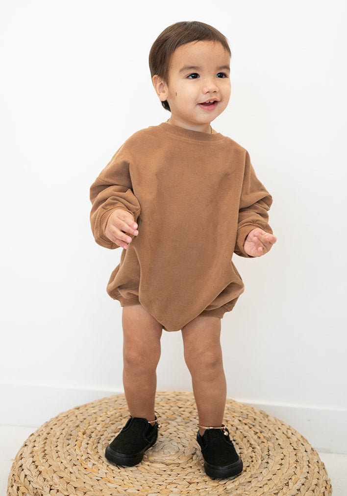Oversized Cozy Romper - Cocoa