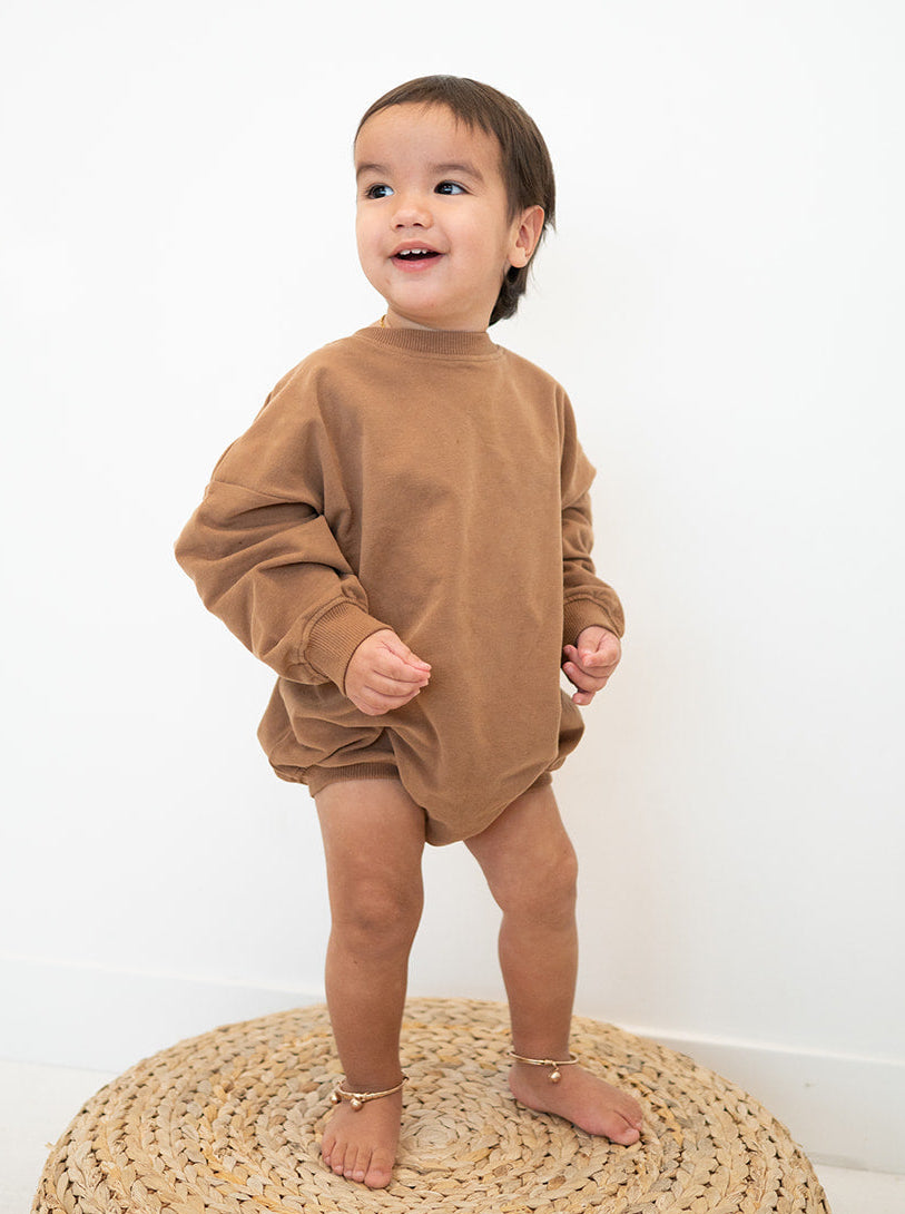 Oversized Cozy Romper - Cocoa