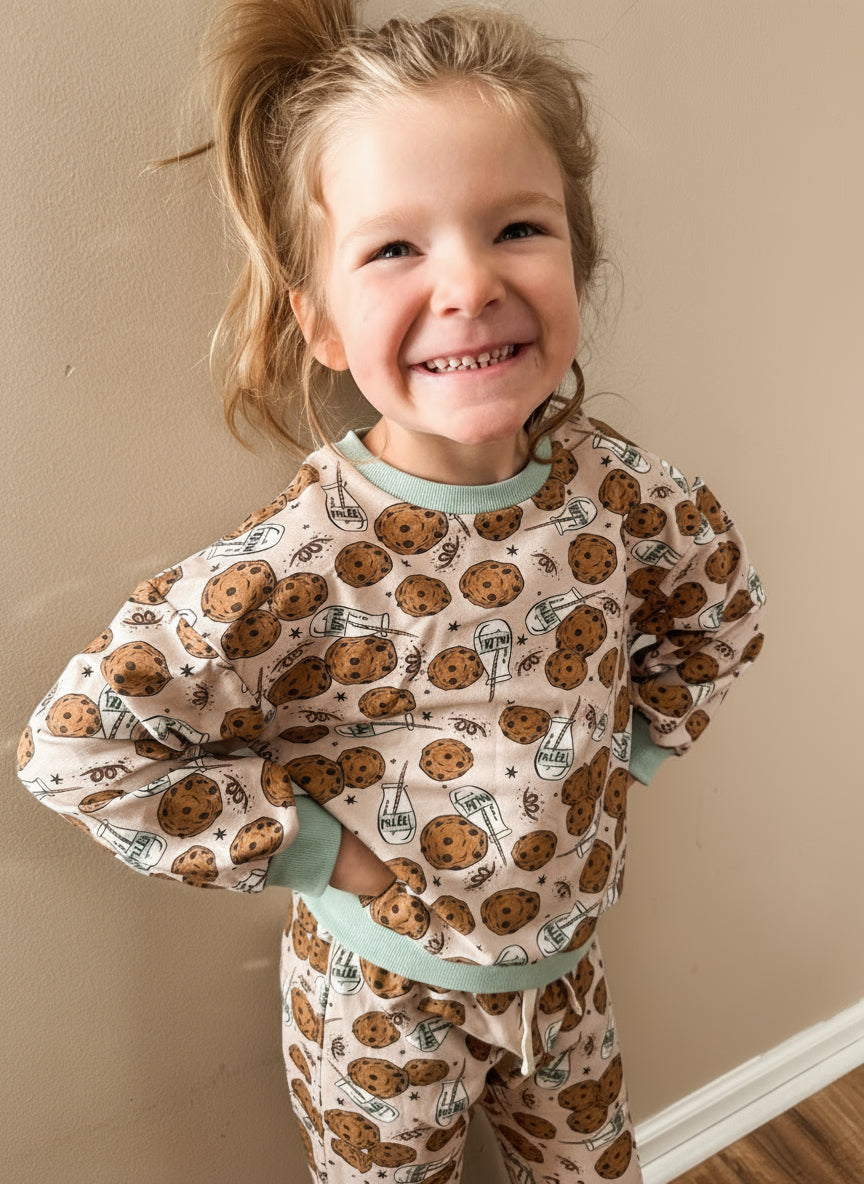 Milk & Cookies Cozy Bubble Sweatsuit