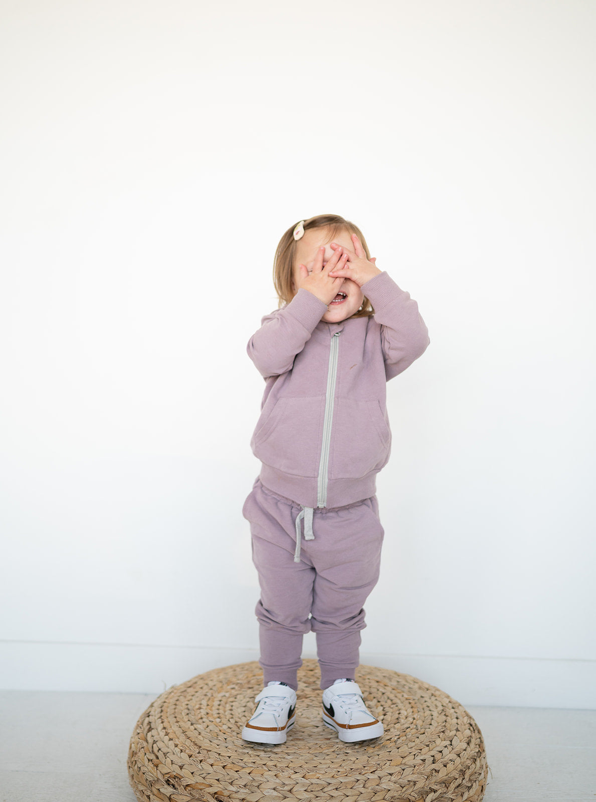 Lavender Organic Cotton 2-Piece Zip Jogger Sweatsuit