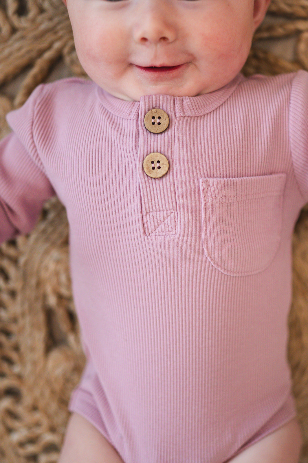 Light Lavender Ribbed Cotton Bodysuit