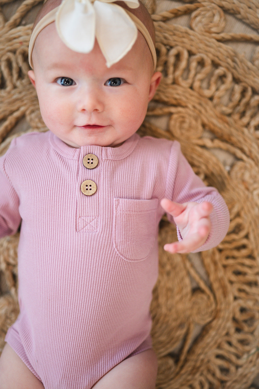 Light Lavender Ribbed Cotton Bodysuit