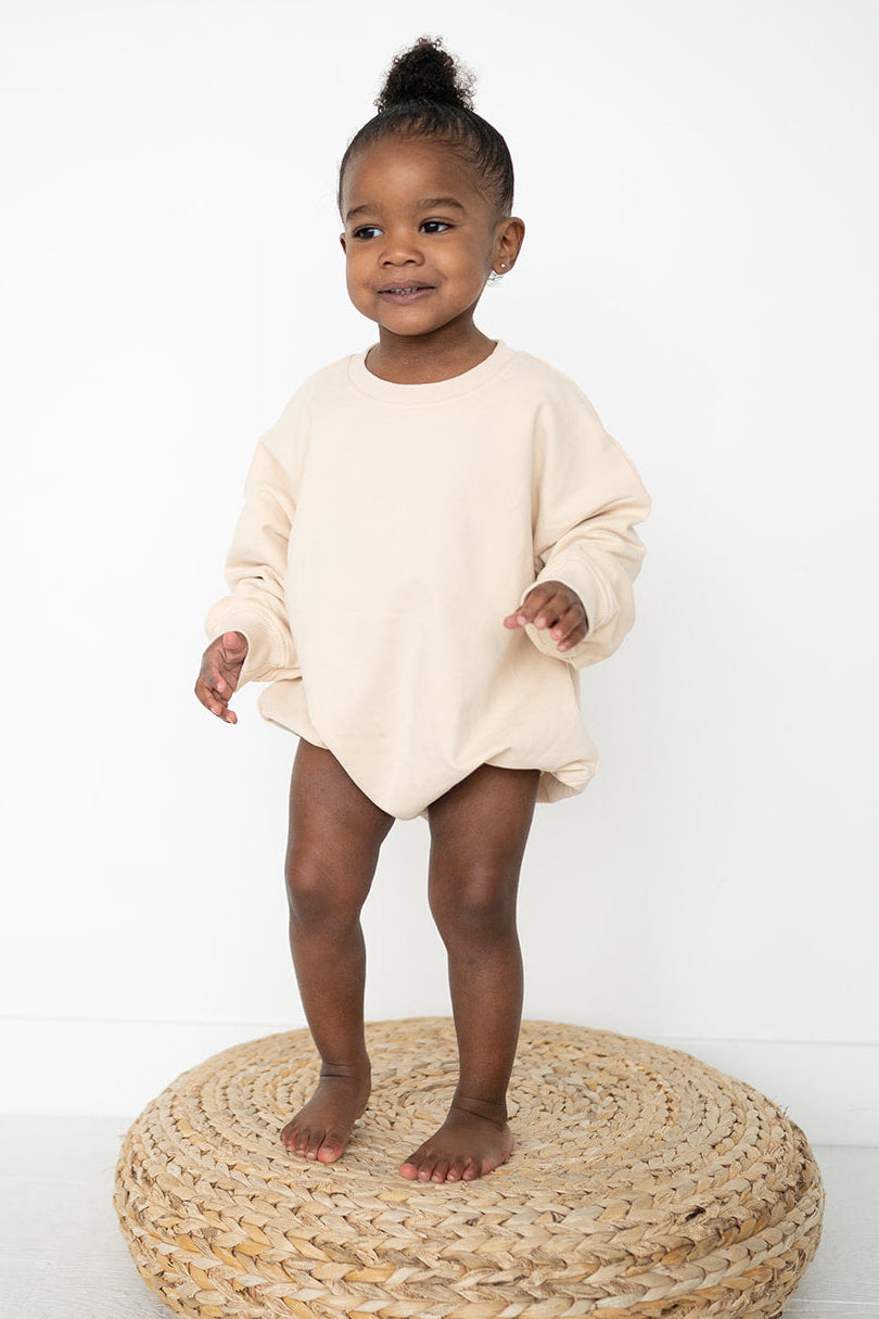 Oversized Cozy Romper - Vanilla