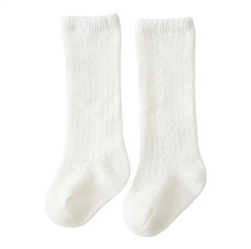 Mesh Cotton Socks- White