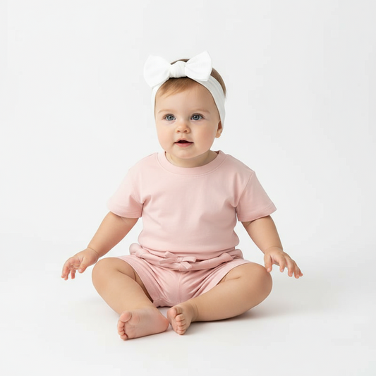 Organic Cotton 2 Piece Set- Peony Pink