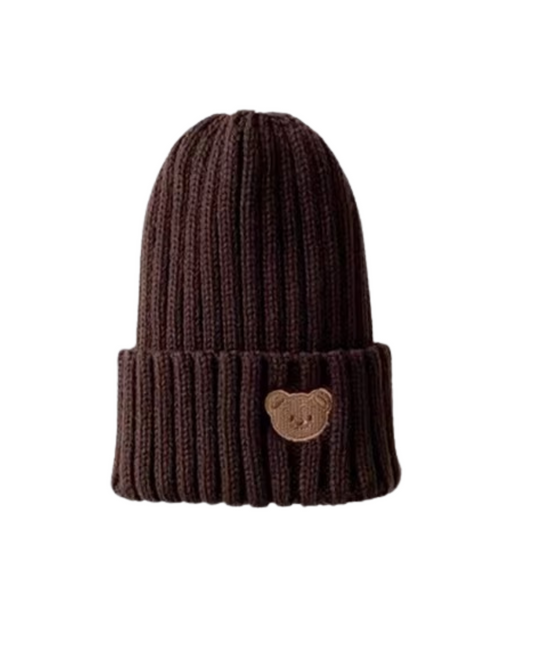 Dark Brown Teddy Bear Beanie
