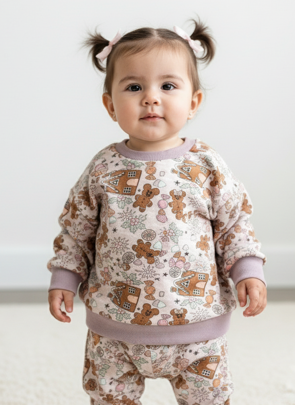 Gingerbread Sweets Cozy Bubble Sweatsuit