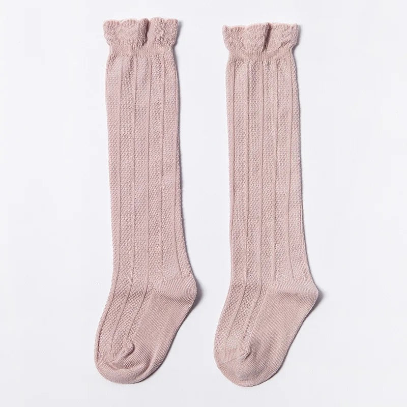 Tall Cotton Baby Socks - Dusty Rose