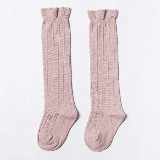 Tall Cotton Baby Socks - Dusty Rose