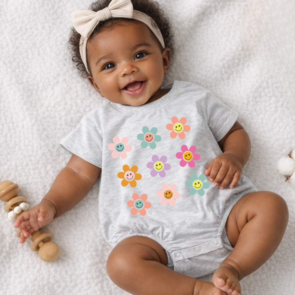 Happy Daisies T-shirt Bubble Romper