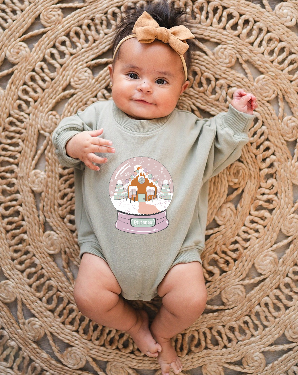 Snow Globe Oversized Cozy Romper