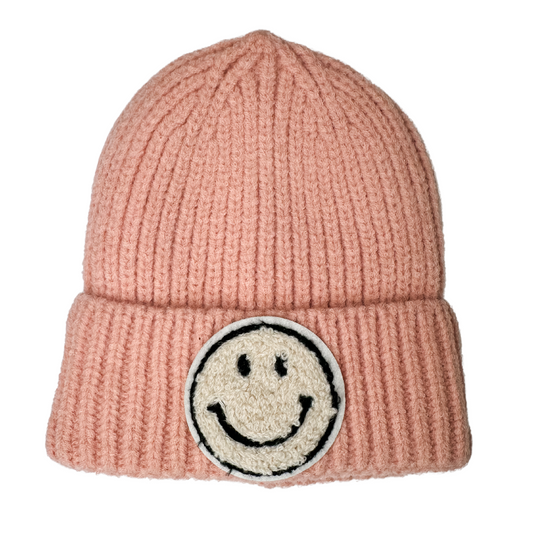 Blush Smile Patch Beanie