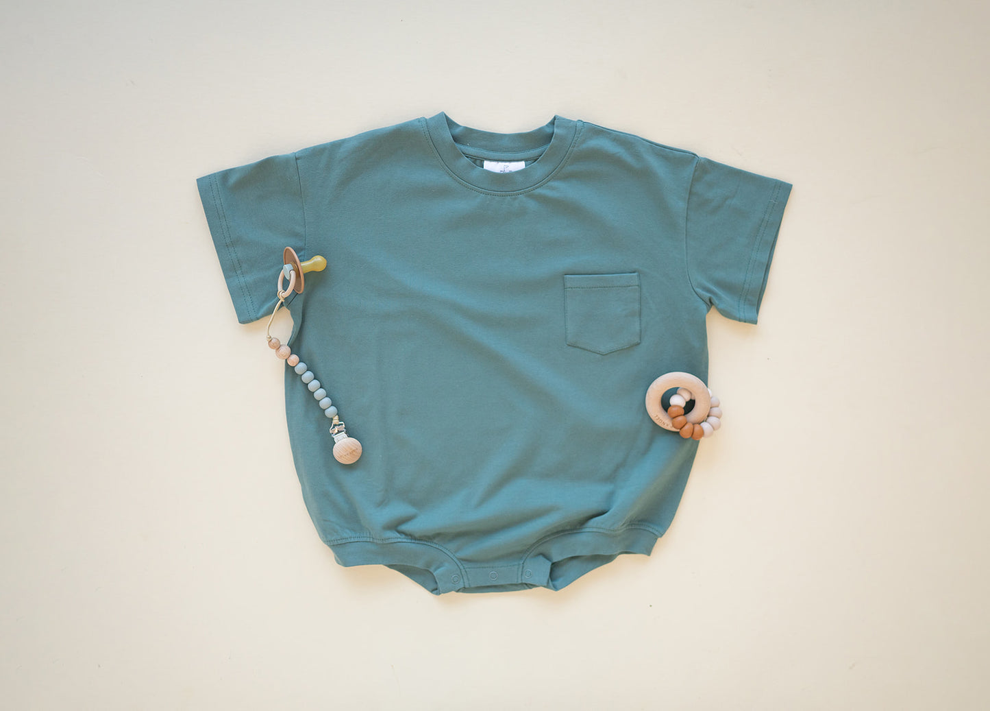T-shirt Bubble Romper - Jade