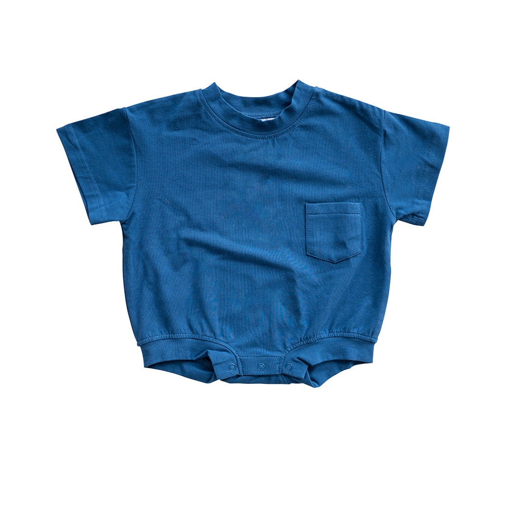 T-shirt Bubble Romper - Navy Blue